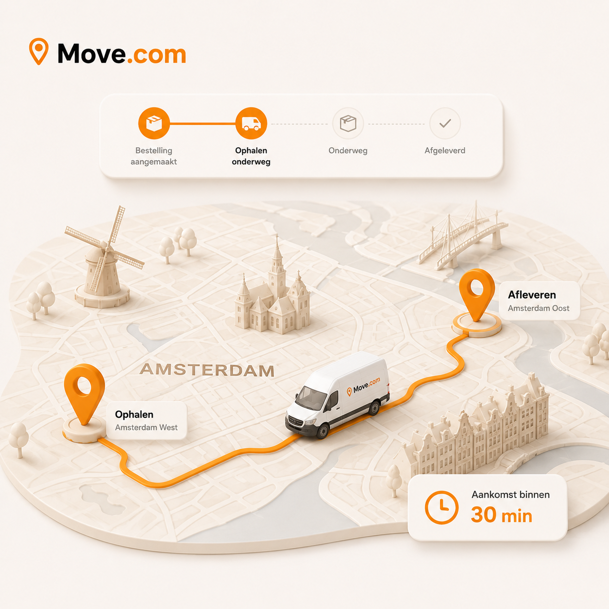 Boek uw transport eenvoudig online bij Transport Move